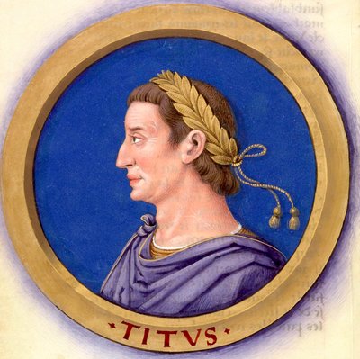 Description of the Twelve Caesars with Their Figures 11-Titus by Jean Bourdichon
